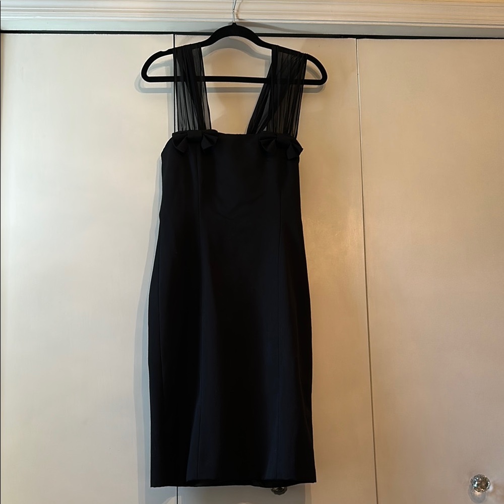 Elegant Black Dress with Sheer Accents
